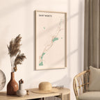 saint moritz switzerland map poster - image 2