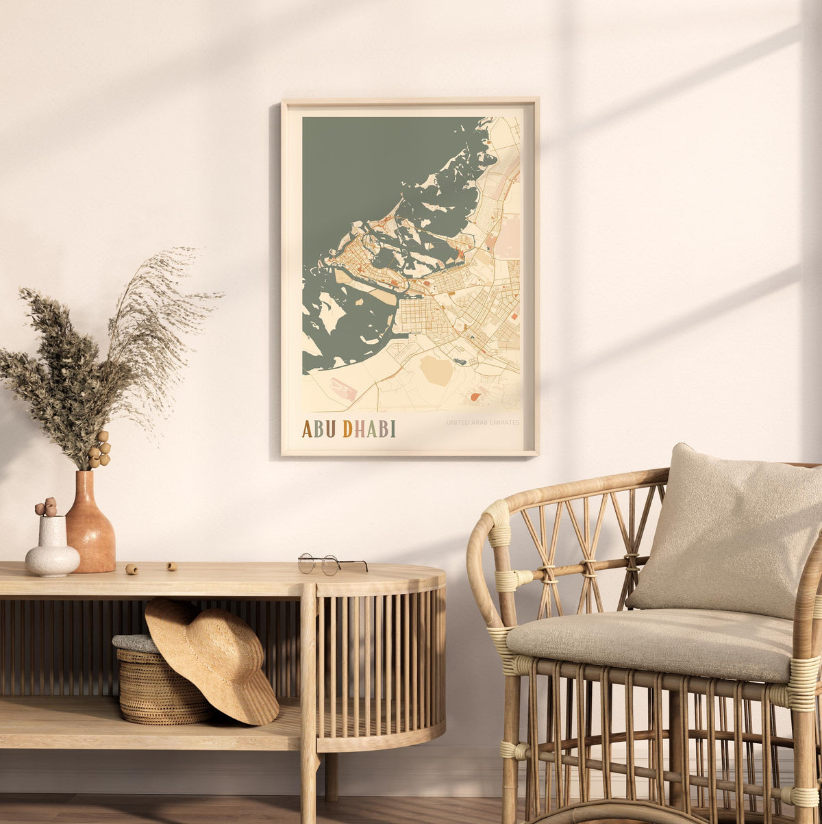 abu dhabi, united arab emirates map poster - image 3