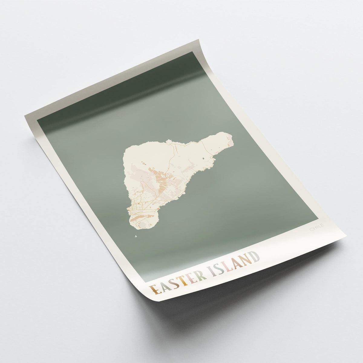 easter island, chile map poster - image 4