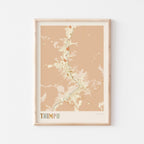 thimpu, bhutan map poster - image 1
