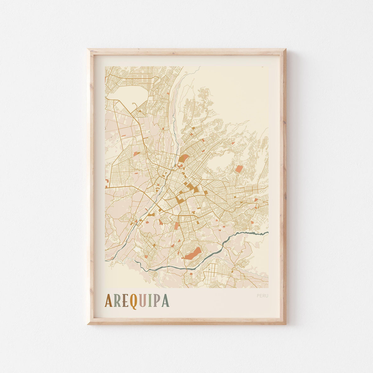 arequipa, peru map poster - image 1