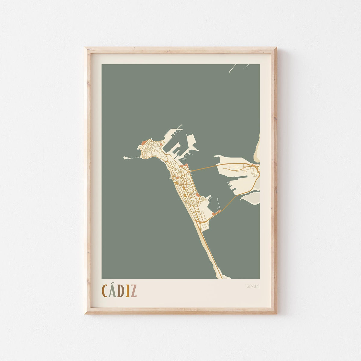 cadiz spain map poster - image 1