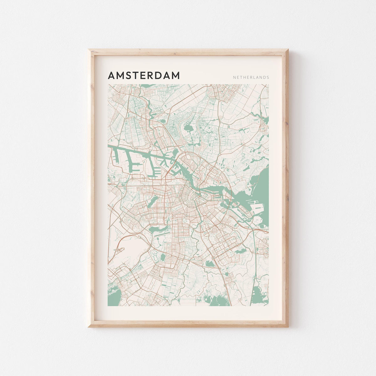 amsterdam netherlands map poster - image 1