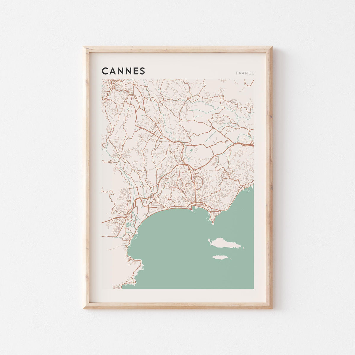 cannes france map poster - image 1
