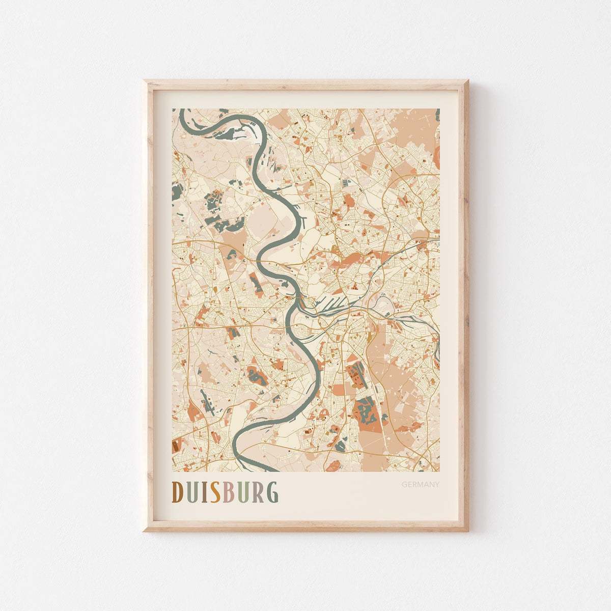 duisburg germany map poster - image 1