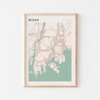 busan, south korea map poster - image 1