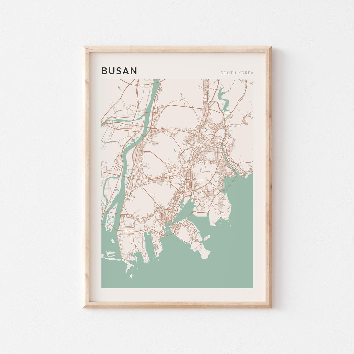busan, south korea map poster - image 1