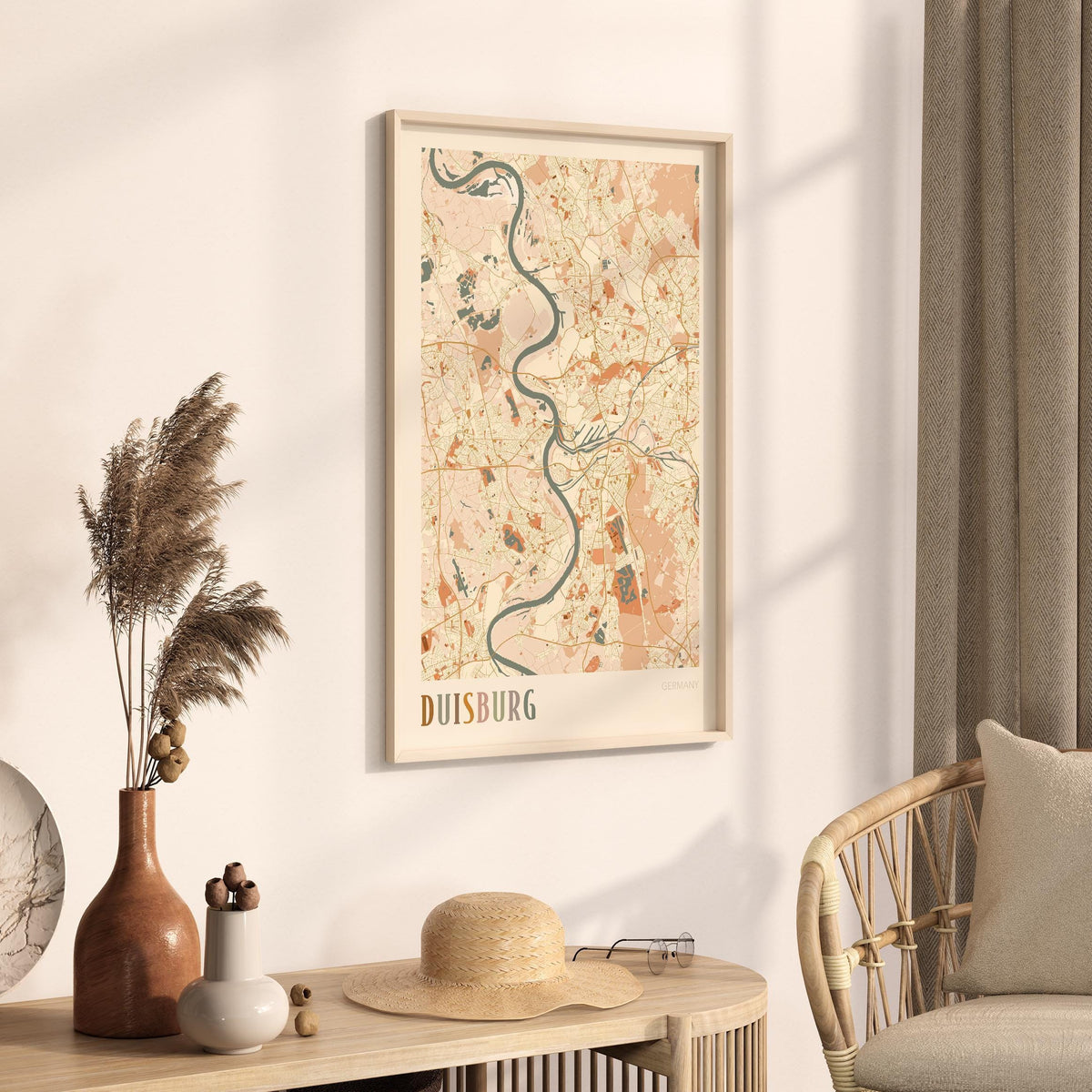 duisburg germany map poster - image 2