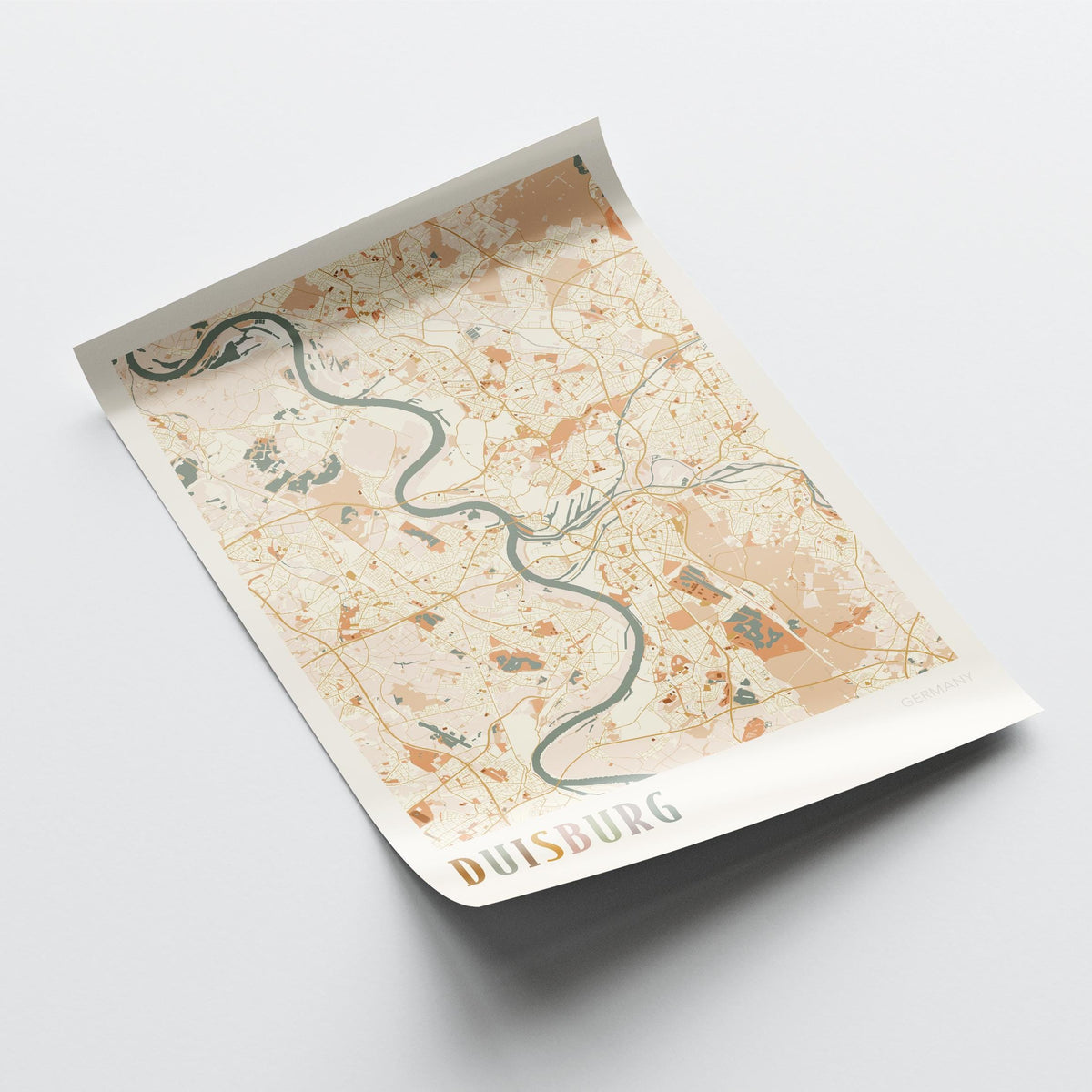 duisburg germany map poster - image 4