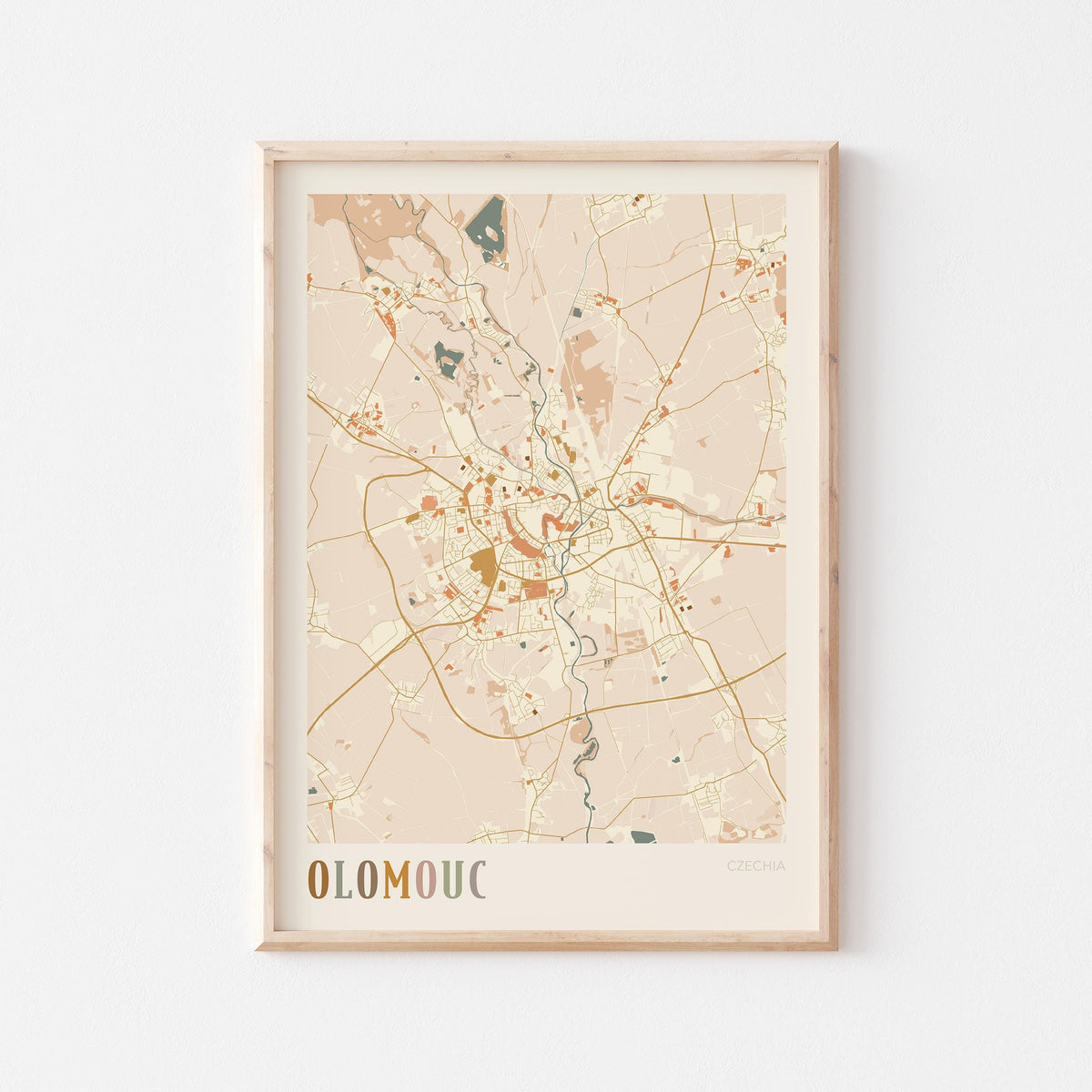 olomouc czechia map poster - image 1