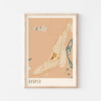 jasper, alberta map poster - image 1