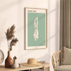 grand turk, turks and caicos map poster - image 2