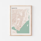 maputo, mozambique map poster - image 1