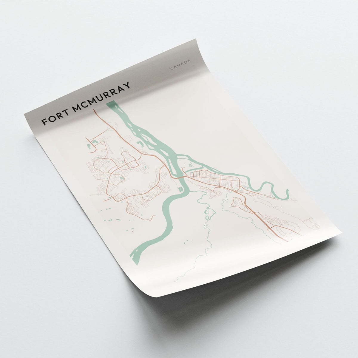 fort mcmurray, alberta map poster - image 3