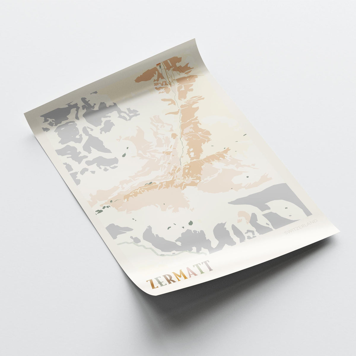 zermatt switzerland map poster - image 4