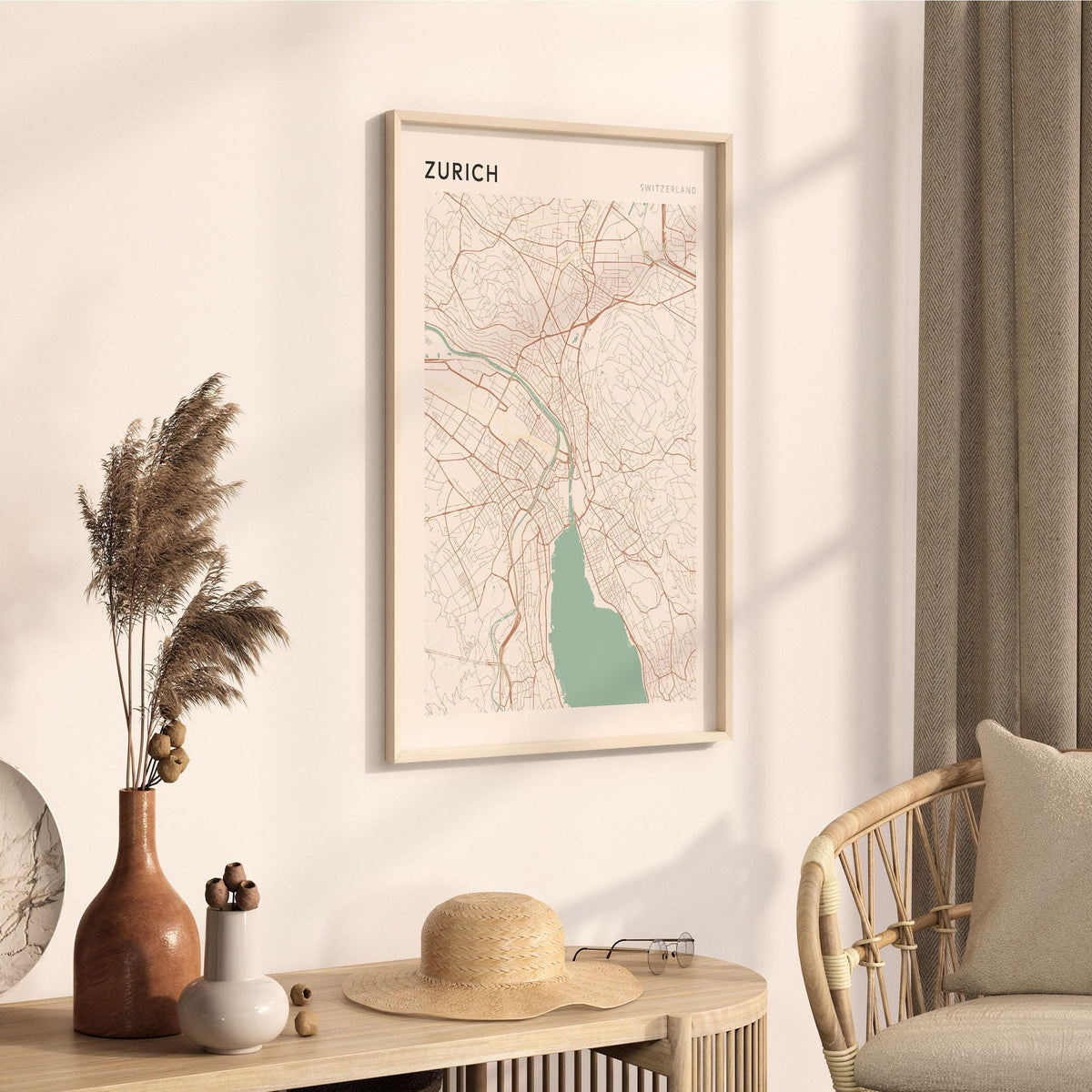 zurich switzerland map poster - image 2