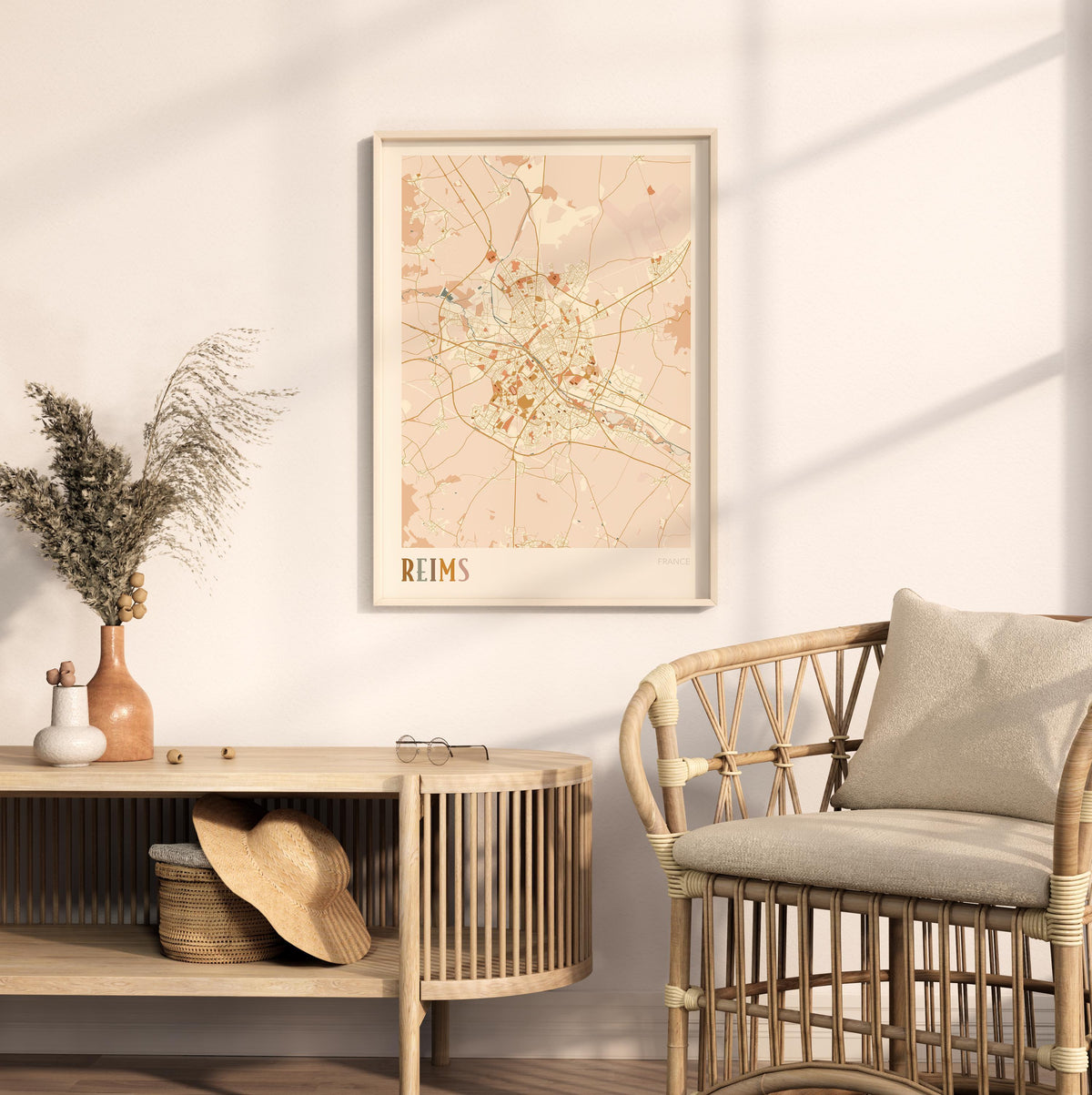 reims france map poster - image 3