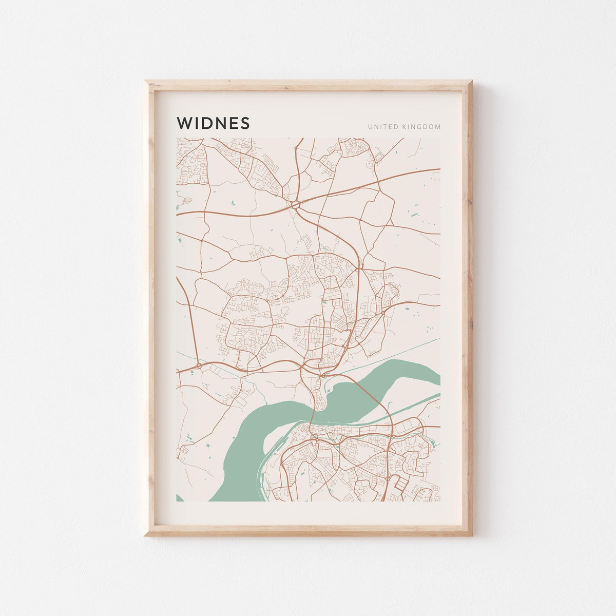 widnes, united kingdom map poster - image 1