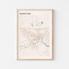 moncton, new brunswick map poster - image 1