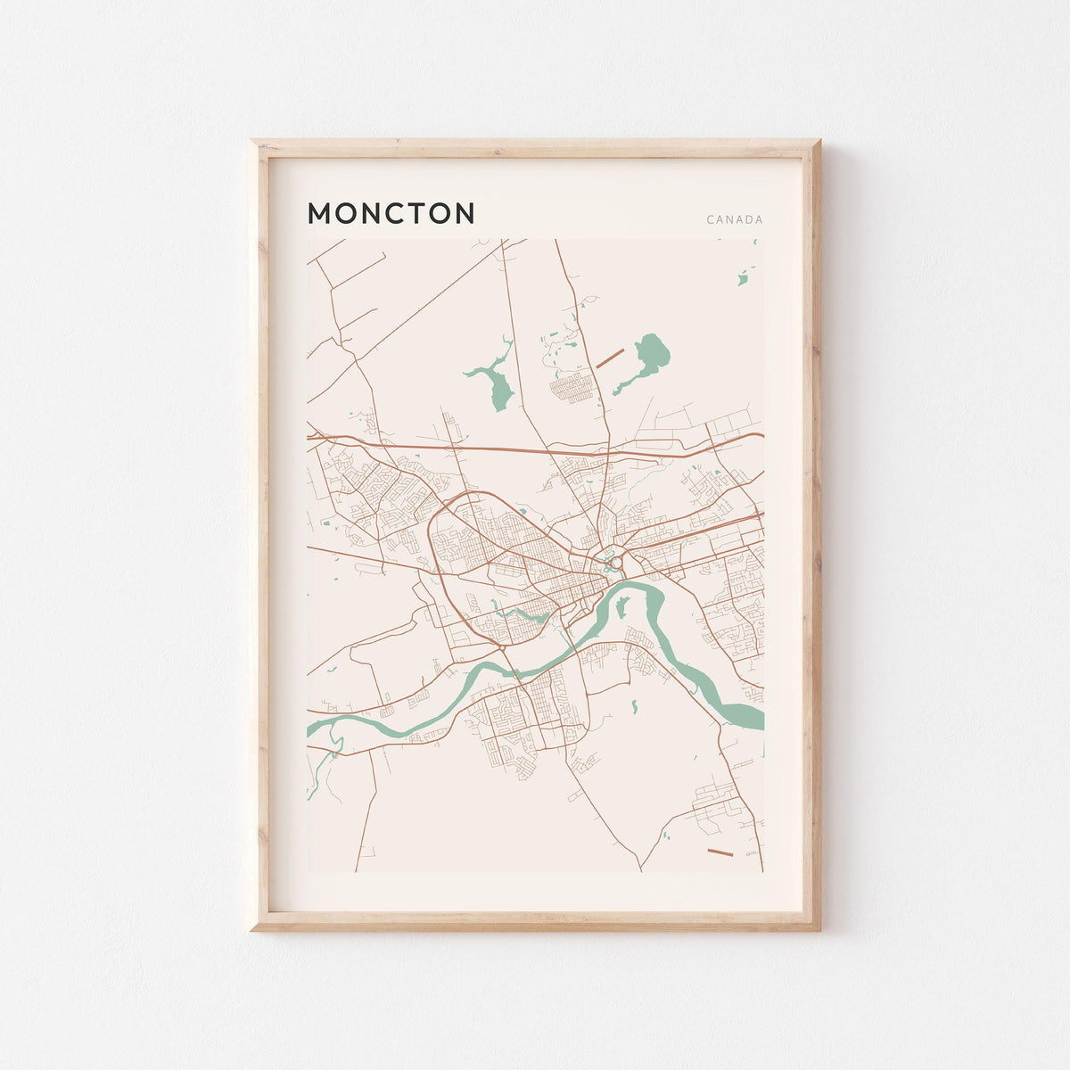 moncton, new brunswick map poster - image 1