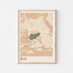 bled slovenia map poster - image 1