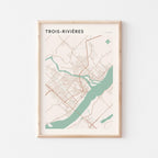 trois-rivieres, quebec map poster - image 1