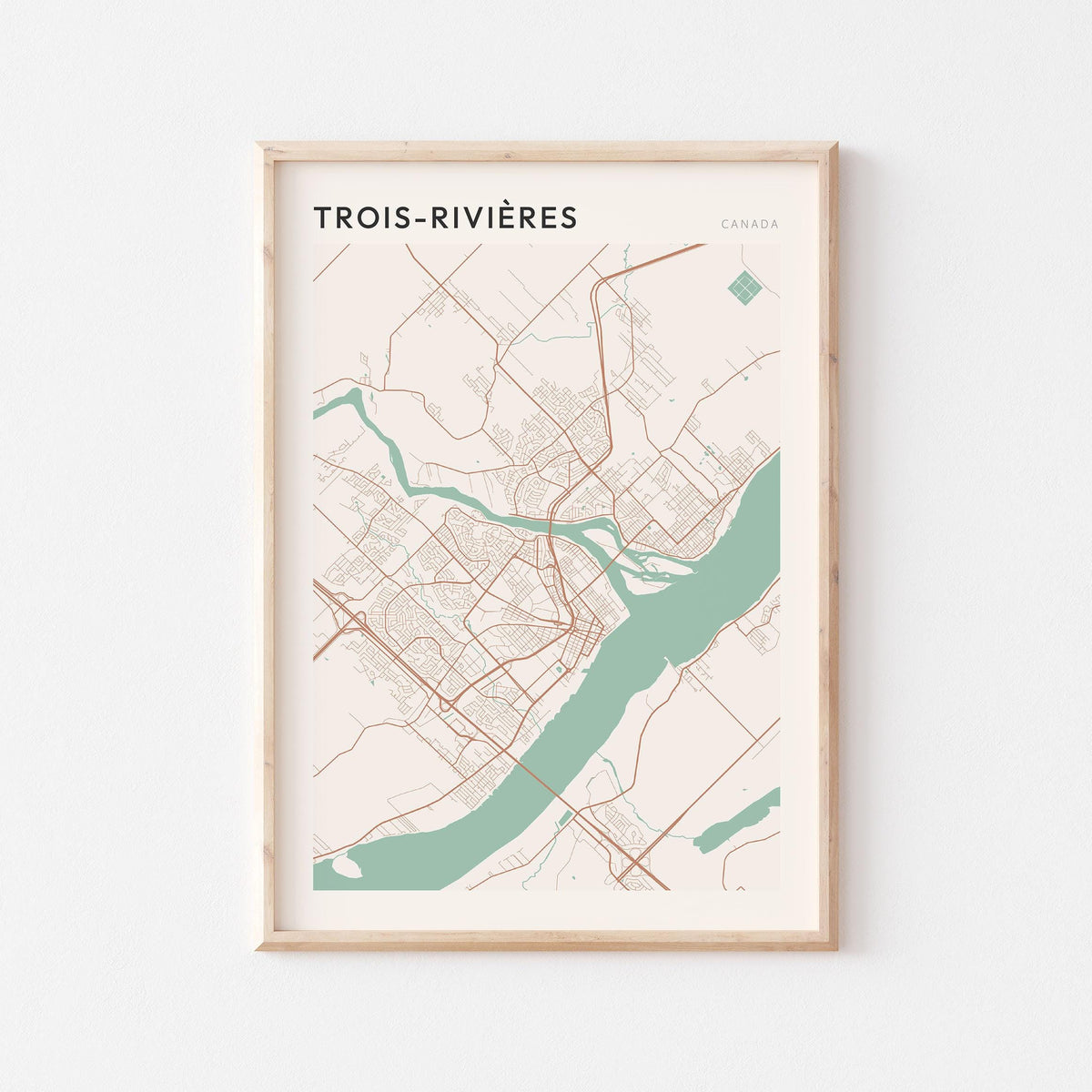 trois-rivieres, quebec map poster - image 1