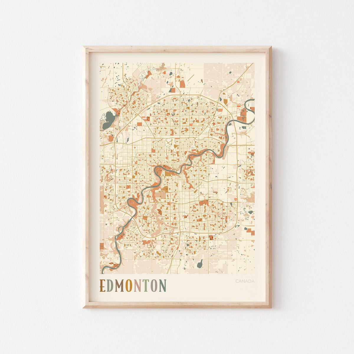 edmonton, alberta map poster - image 1