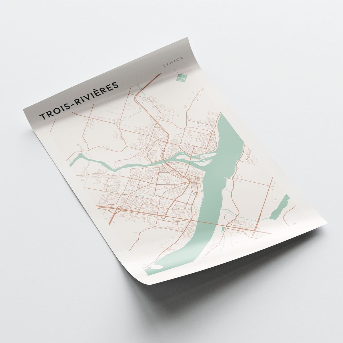 trois-rivieres, quebec map poster - image 3