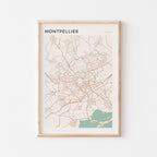 montpellier france map poster - image 1