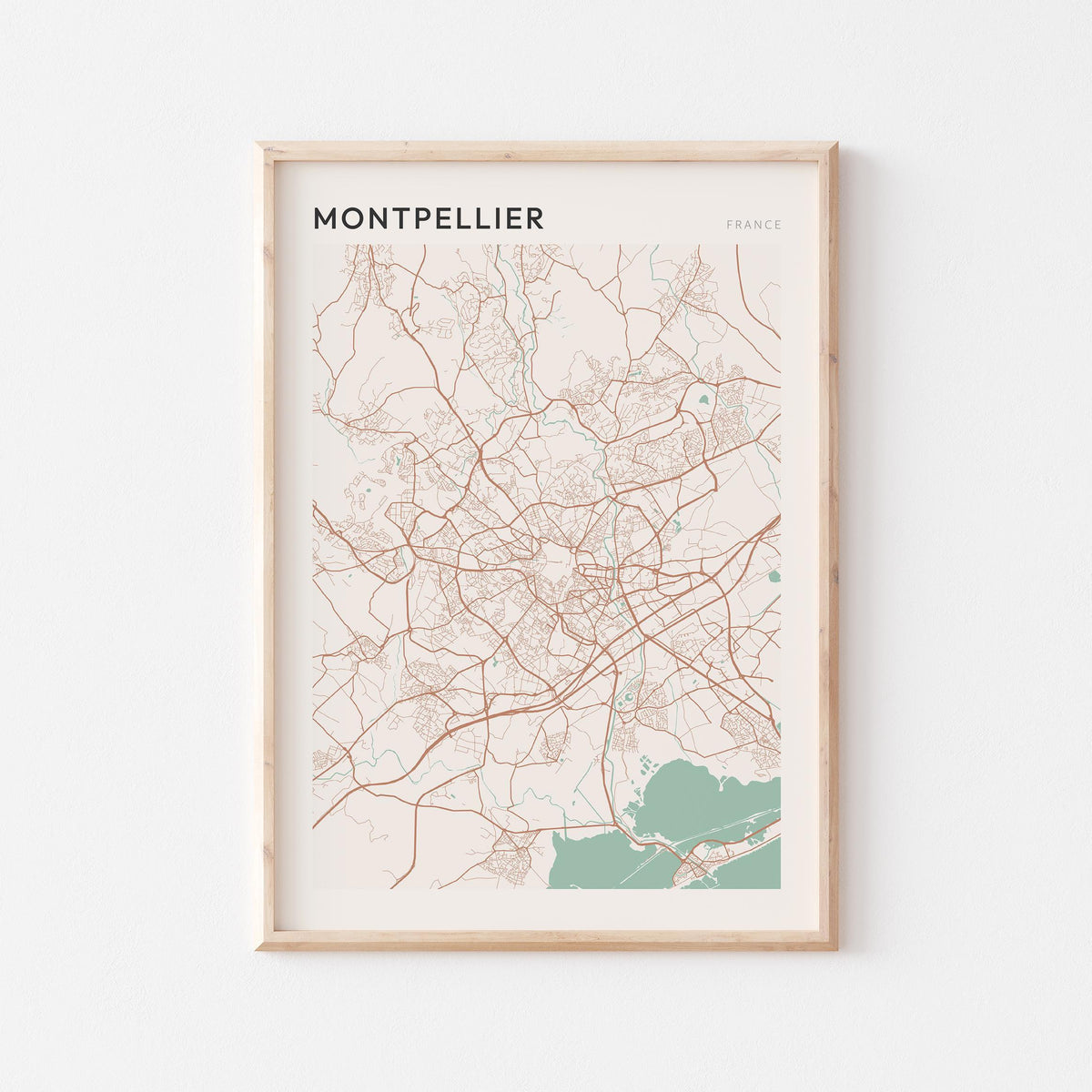 montpellier france map poster - image 1
