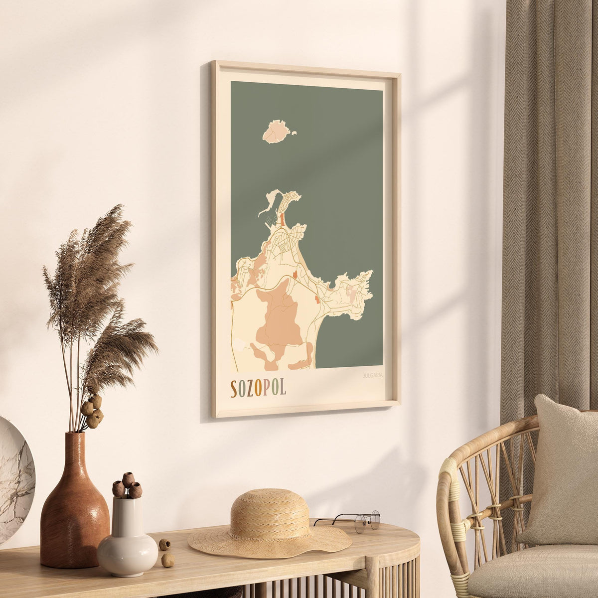 sozopol bulgaria map poster - image 2