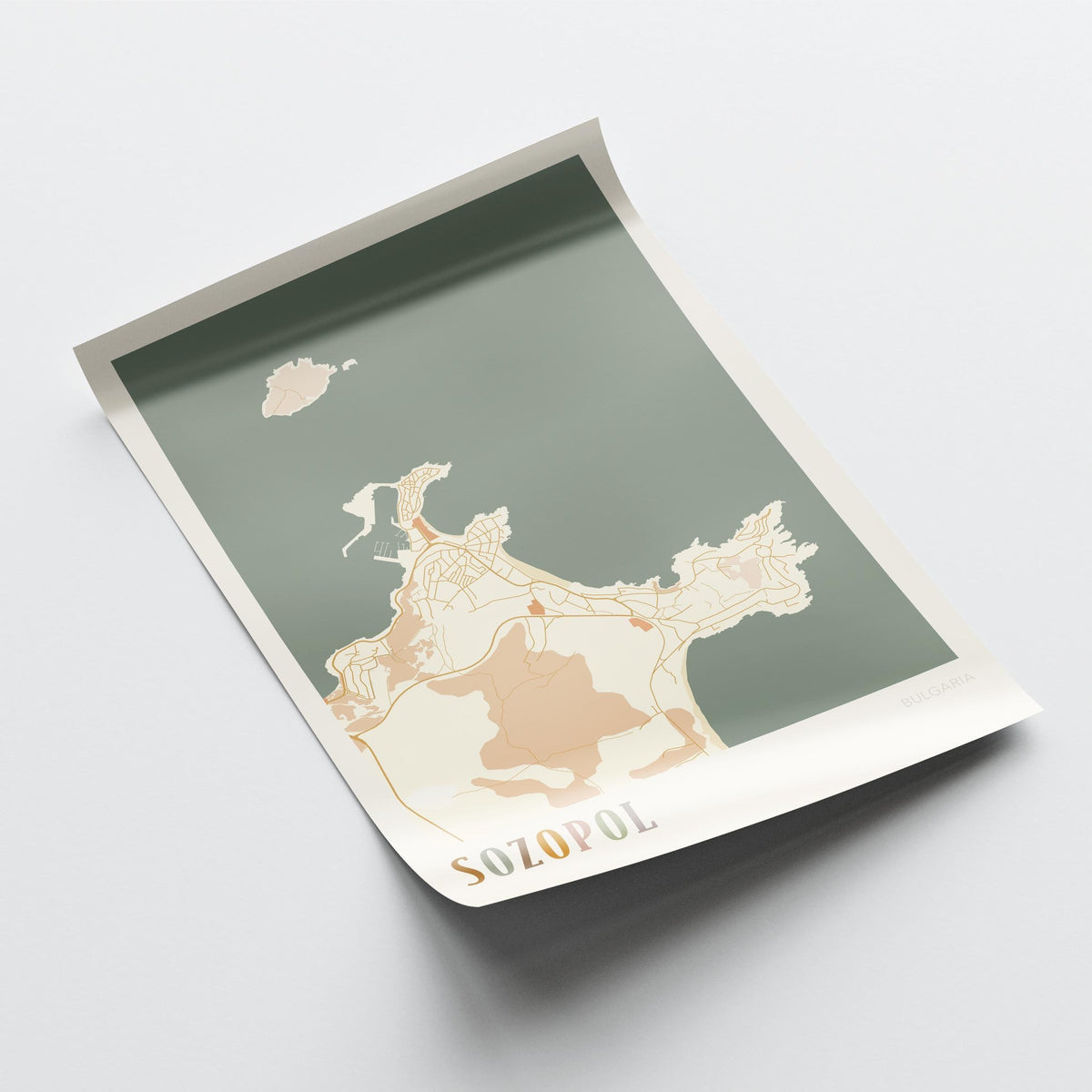 sozopol bulgaria map poster - image 4