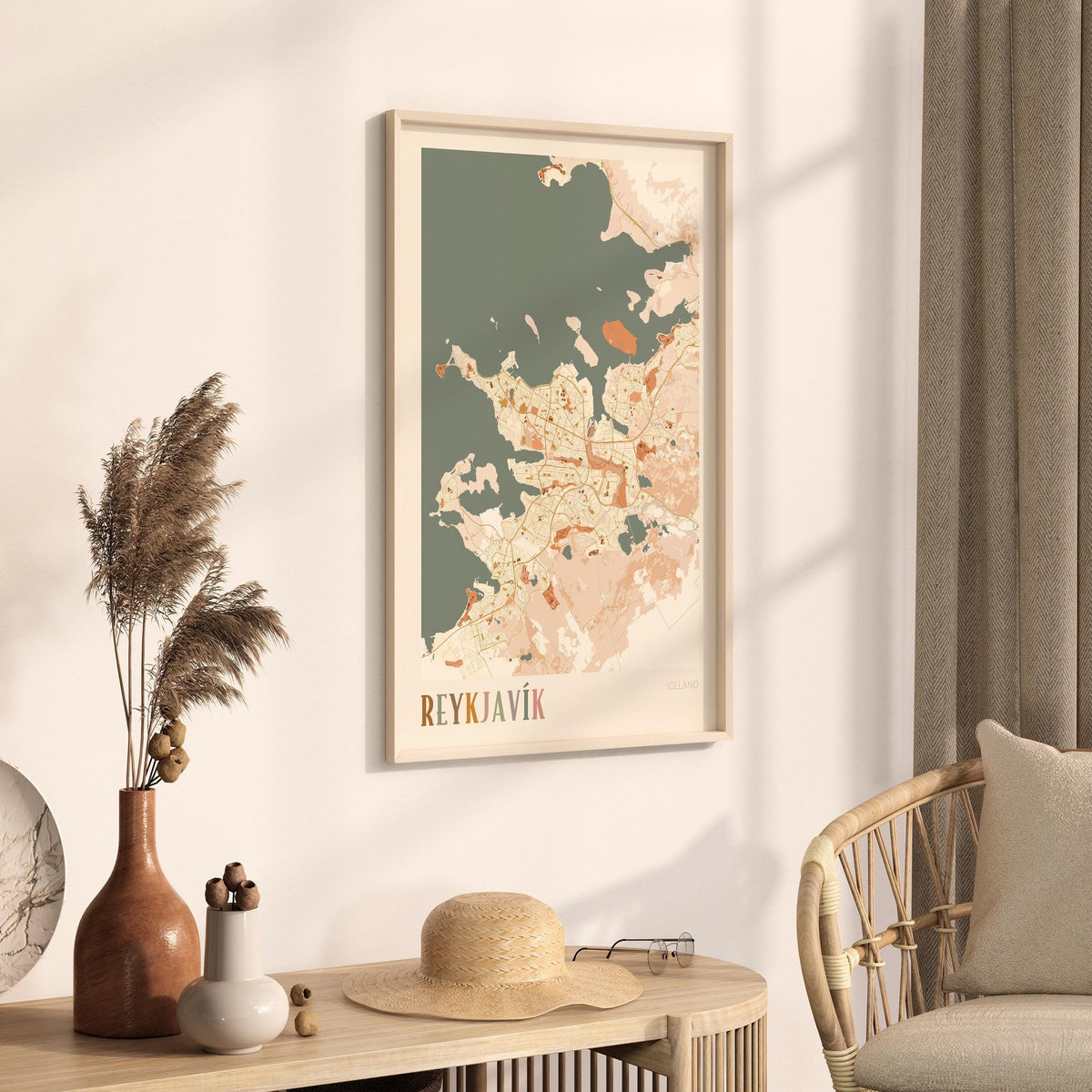 reykjavik iceland map poster - image 2