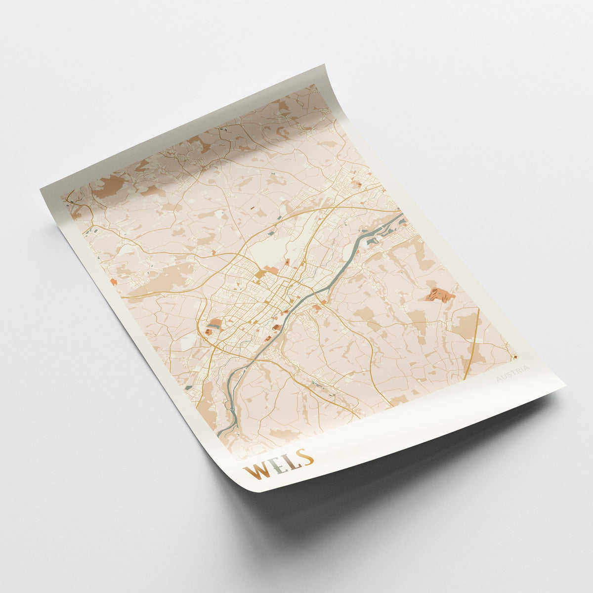 wels austria map poster - image 4