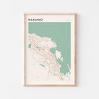 nanaimo, british columbia map poster - image 1