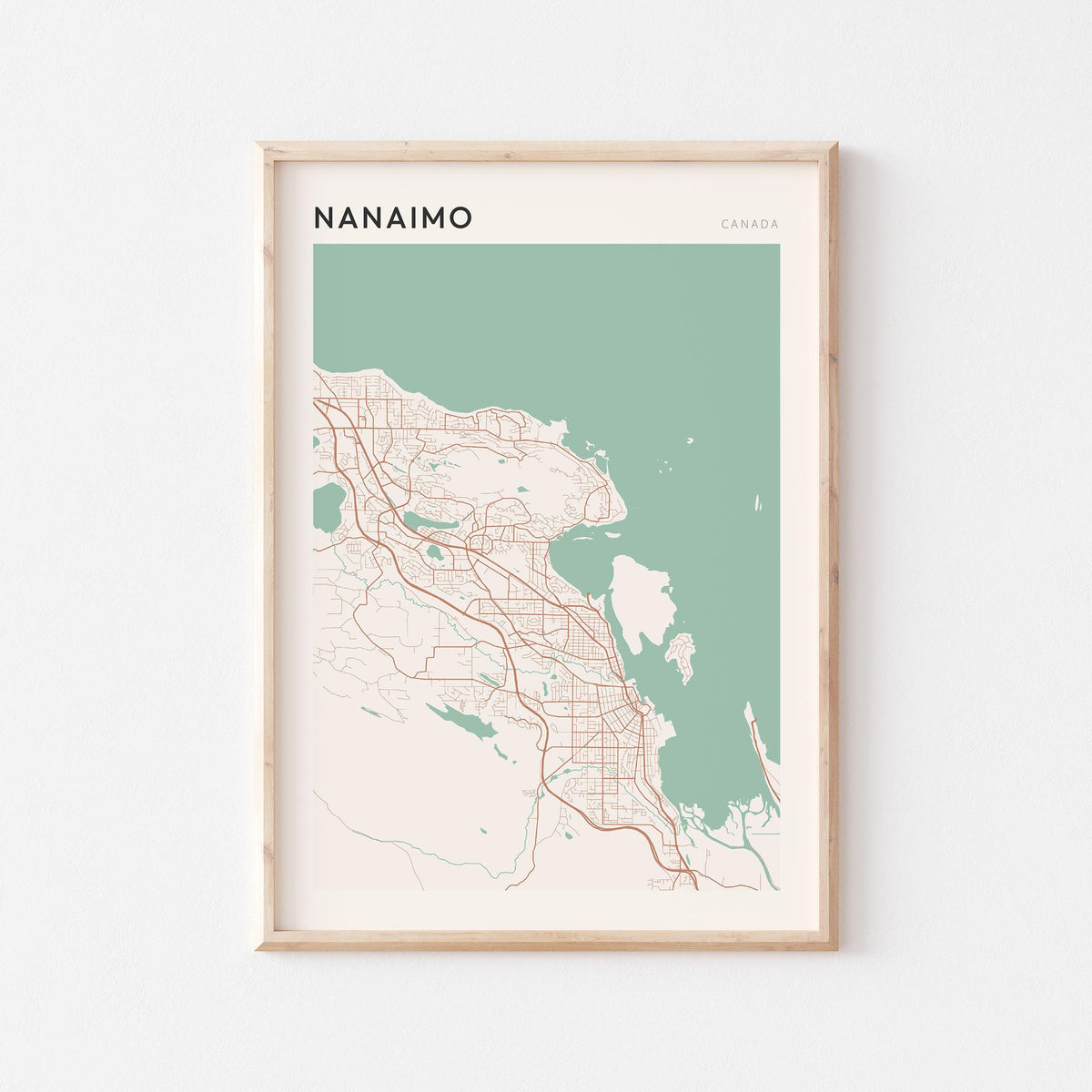 nanaimo, british columbia map poster - image 1