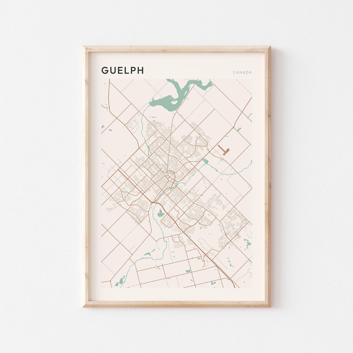 guelph, ontario map poster - image 1
