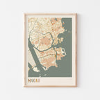 macau, china map poster - image 1