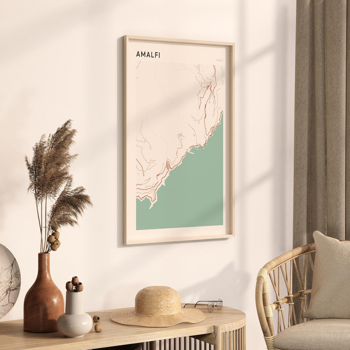 amalfi italy map poster - image 2