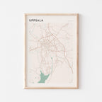 uppsala sweden map poster - image 1