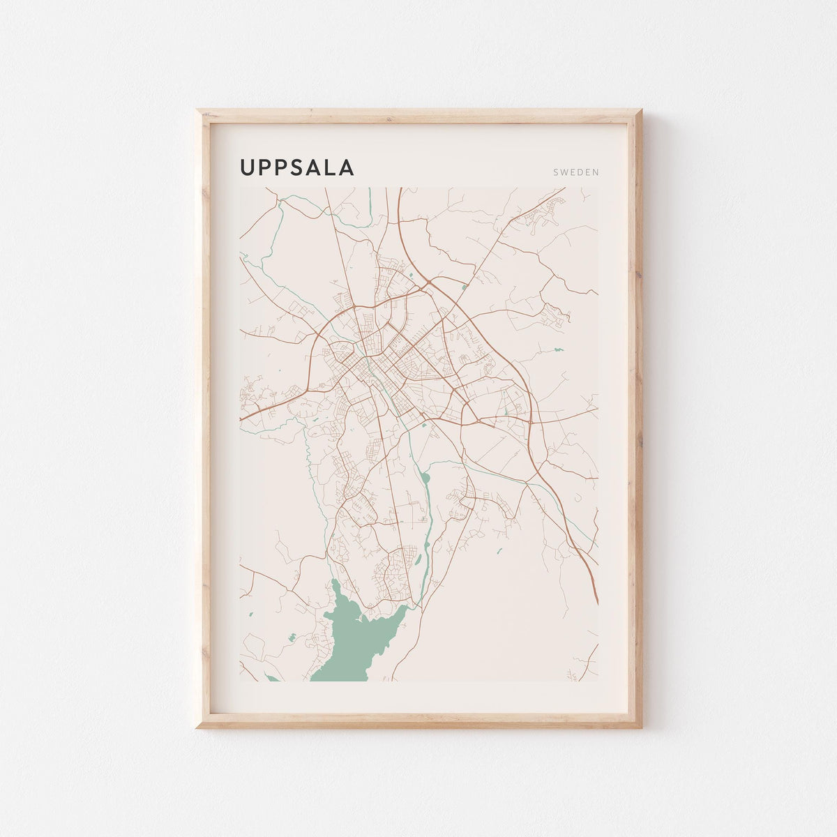 uppsala sweden map poster - image 1