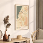 taichung, taiwan map poster - image 2