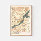 quebec city, quebec map poster - image 1