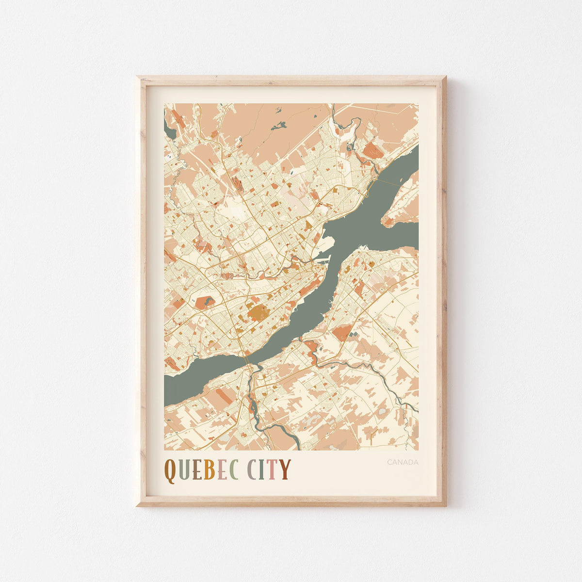 quebec city, quebec map poster - image 1