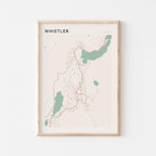 whistler, british columbia map poster - image 1