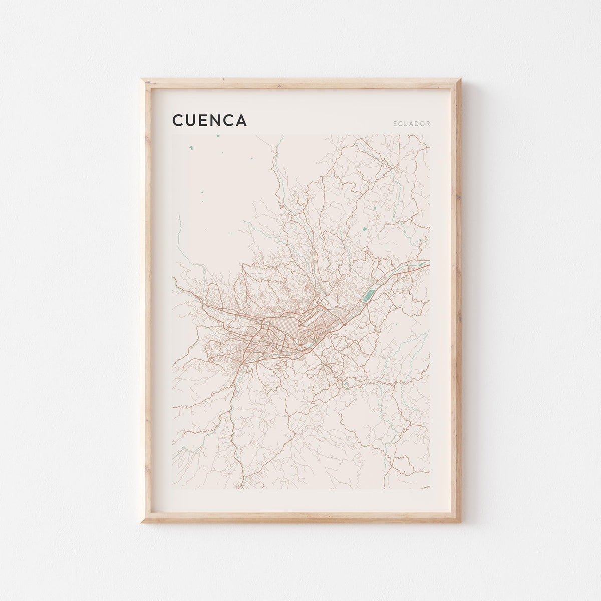 cuenca, ecuador map poster - image 1
