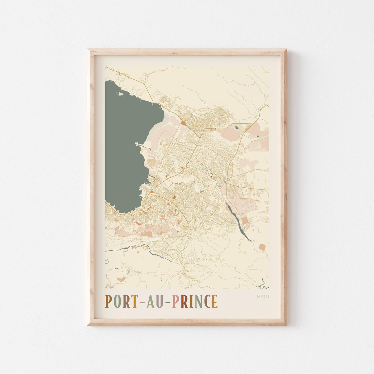 port-au-prince, haiti map poster - image 1