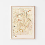 xian, china map poster - image 1