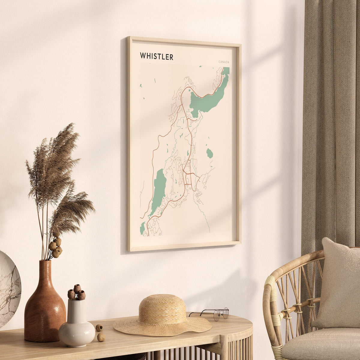 whistler, british columbia map poster - image 2